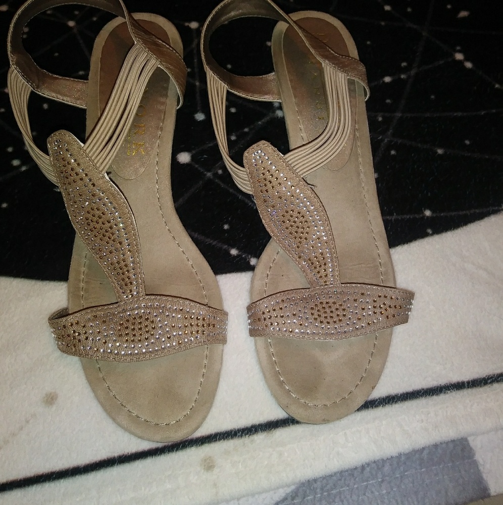 Reduced!!! Sandles with heal New York Transit